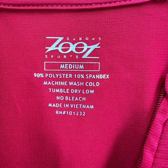 Zoot Sports Top Womens Pullover Cycling 1/4 Zip Back Pockets Pink M - Picture 7 of 10